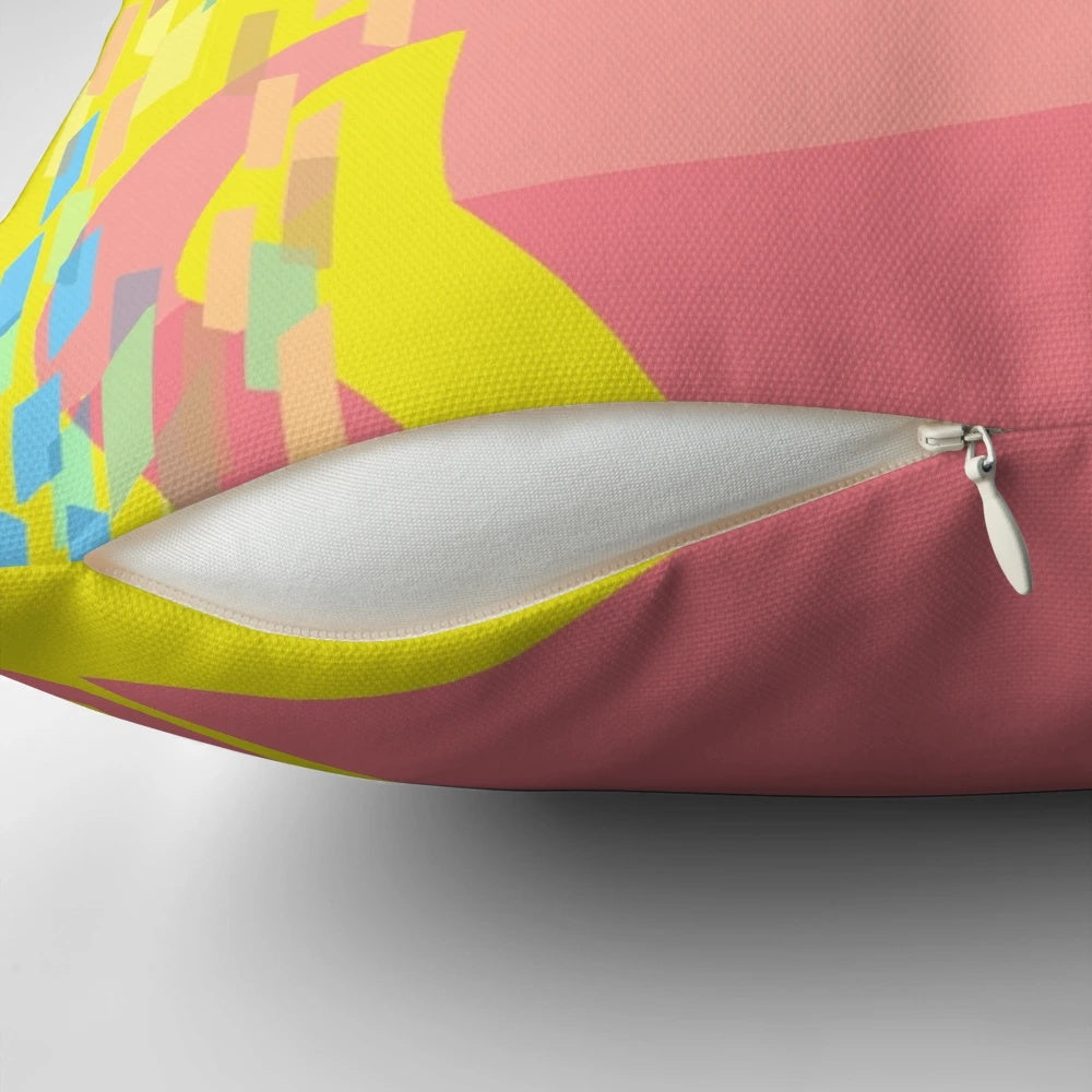 Colorful adventure time-inspired decorative pillow featuring the character Prismo