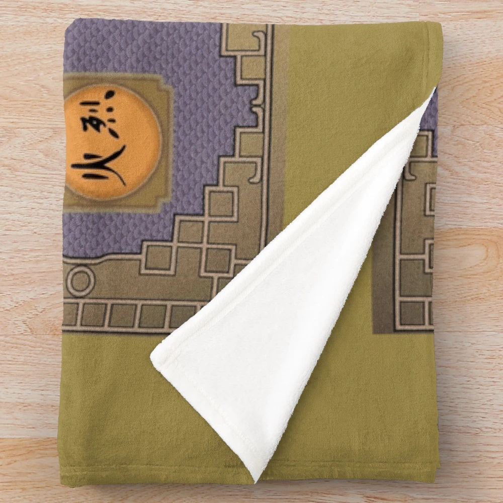Colorful plush blanket featuring the iconic map from the Avatar: The Last Airbender series