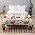 Colorful avatar the last airbender inspired plush blanket