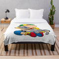 Caillou and dog themed plush blanket for children