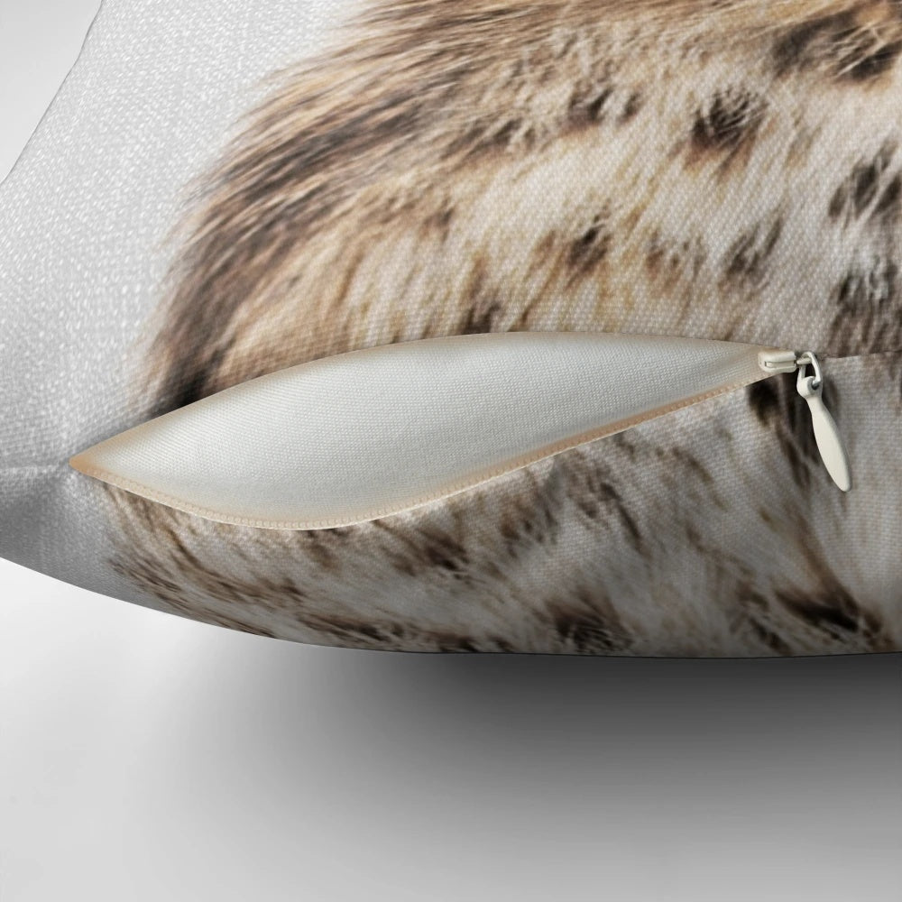 A colorful and modern throw pillow featuring a stylized cheetah cub design, perfect for nursery and home decor.