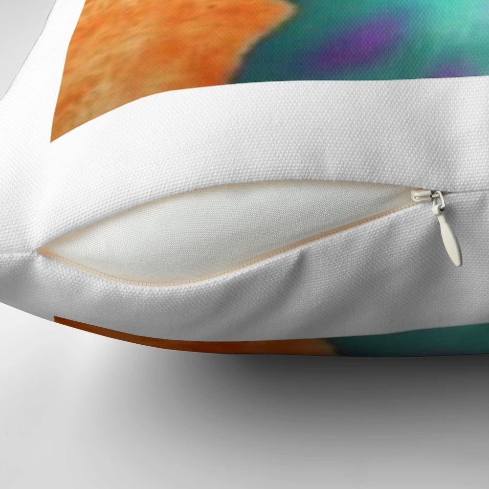 Vibrant Barbie-inspired childhood cartoon bibble design pillow