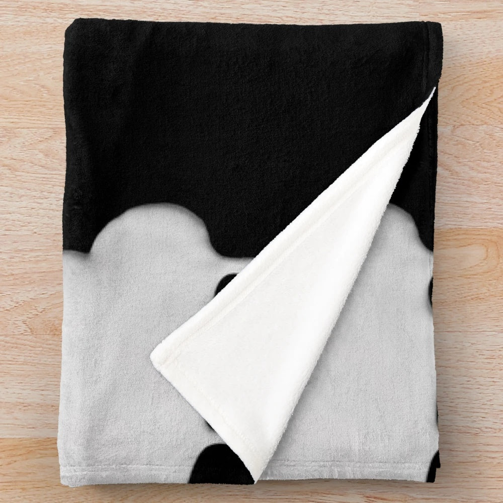 Colorful and soft plush blanket featuring a cloud design inspired by Dixie Damelio's "be happy" persona