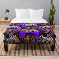 Colorful cupcake-themed pop art plush blanket