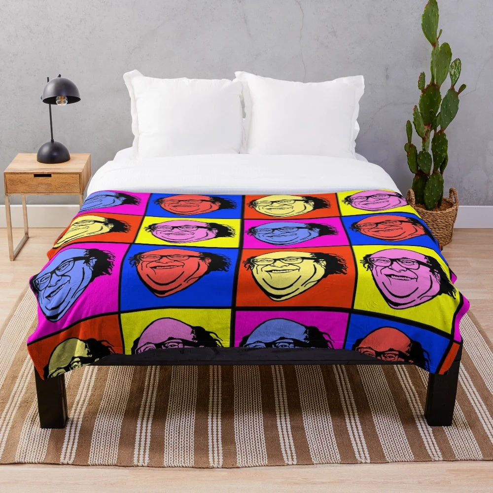 Vibrant Danny DeVito Pop Art Plush Blanket
