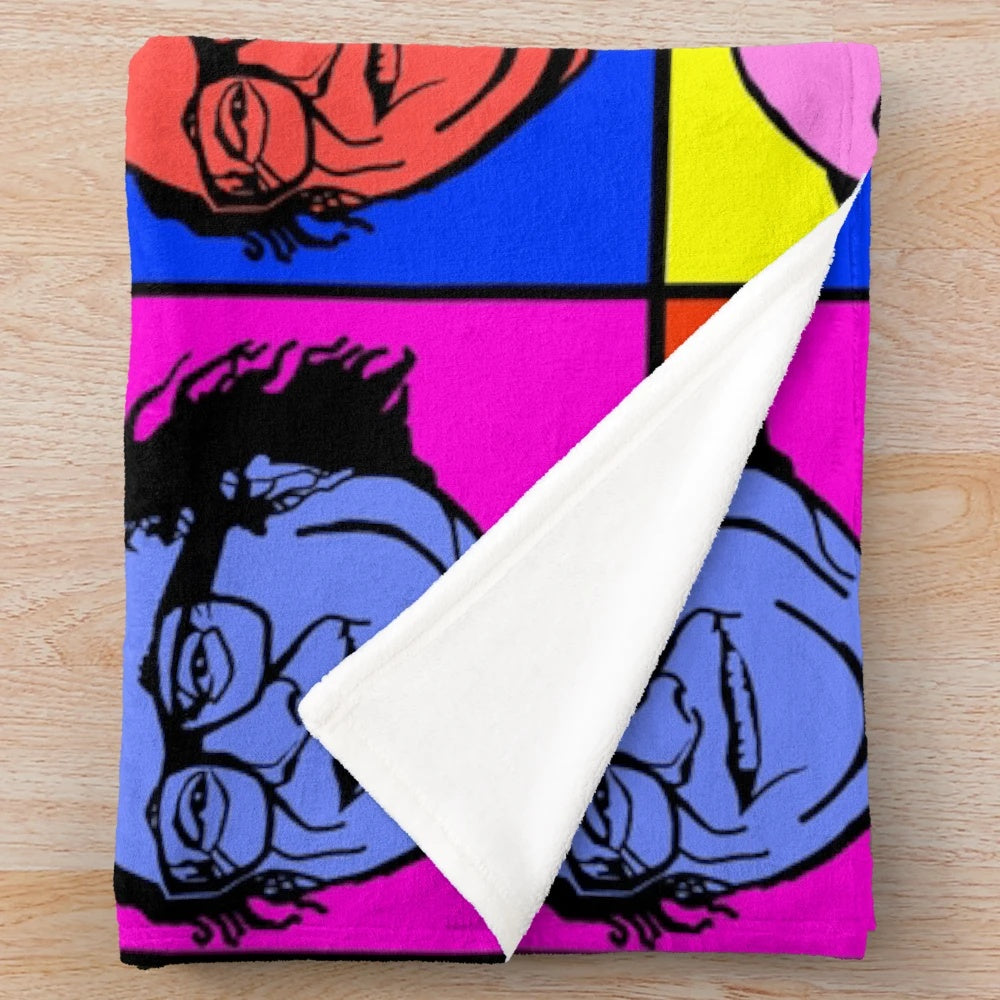 Vibrant Danny DeVito Pop Art Plush Blanket