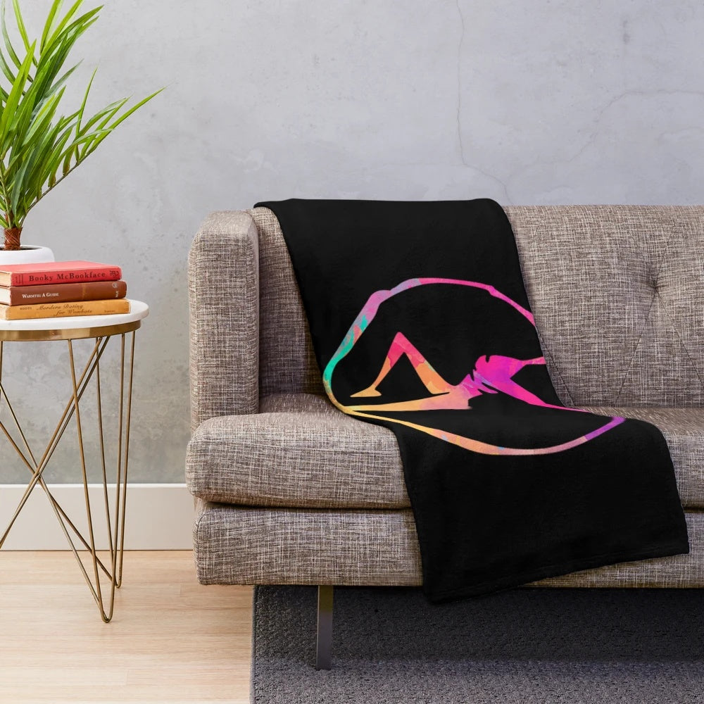 Colorful Dave Matthews Band logo printed on a soft and cozy plush blanket