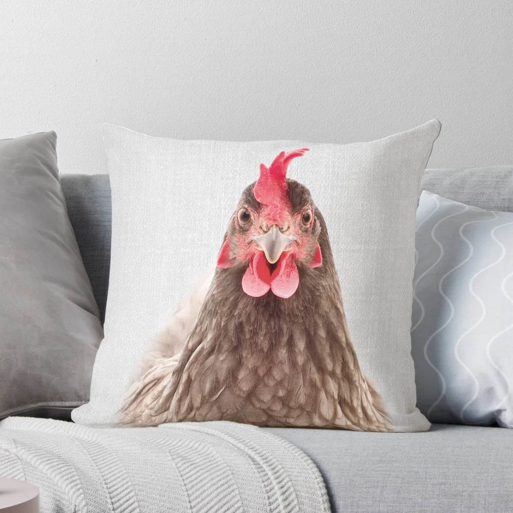 Colorful Chicken Decorative Pillow