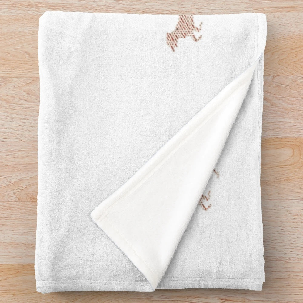 Colorful dog plush blanket featuring a legendary animal design