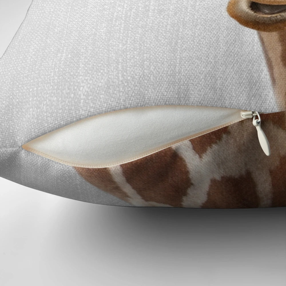 Vibrant portrait of a giraffe, perfect for adding a touch of whimsical style to any space.
