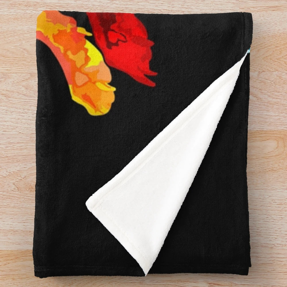 Vibrant and cozy plush blanket featuring a colorful Great Dane design