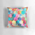 Colorful hexagon pattern crystal bohemian honeycomb cube pillows