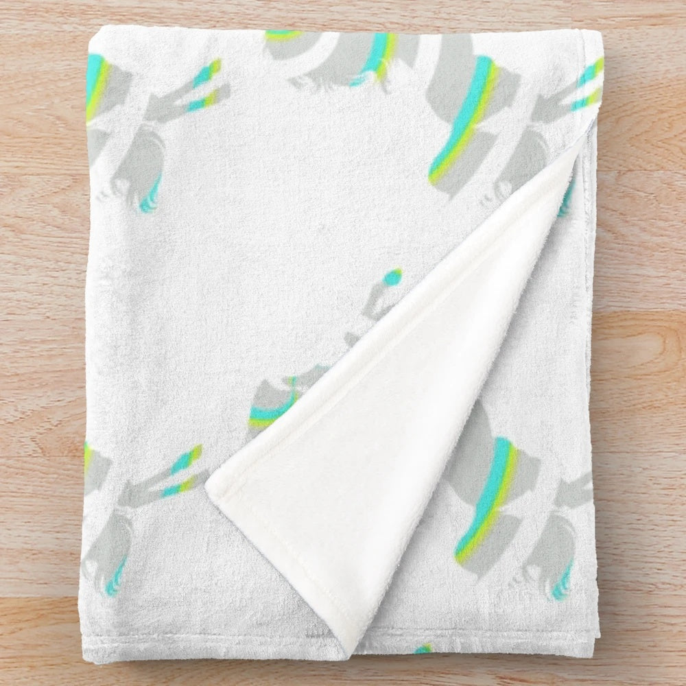 Colorful horse plush blanket featuring a legendary animal design