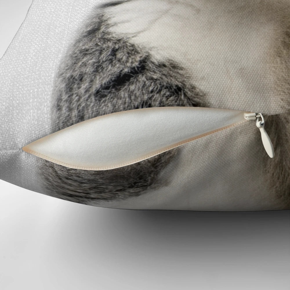 Colorful decorative pillow featuring a koala bear portrait in a modern, minimalist design