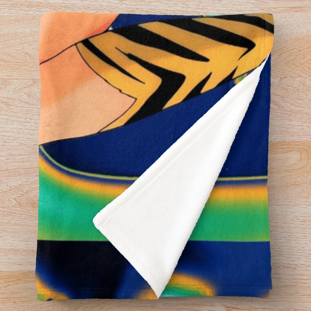 Lamu plush blanket featuring the iconic character from the classic anime Urusei Yatsura