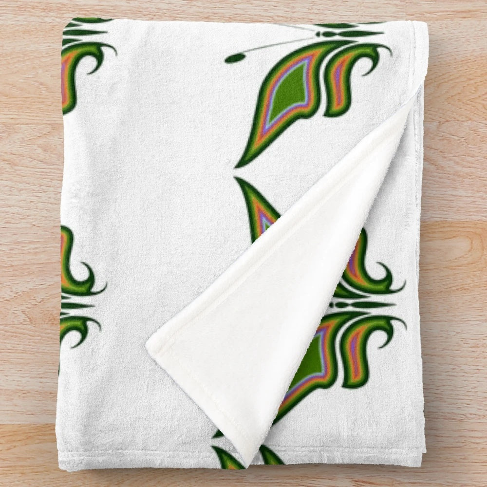 Colorful abstract legendary animal plush blanket design