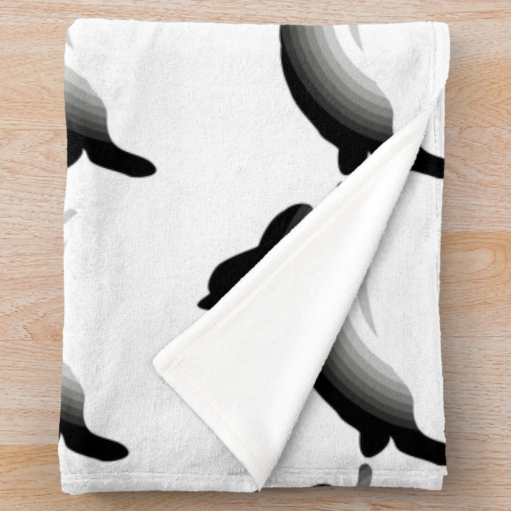 Colorful plush bunny rabbit blanket with abstract legendary animal design
