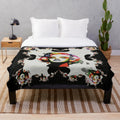 Vibrant Marilyn Monroe pop art fractal design on a plush blanket