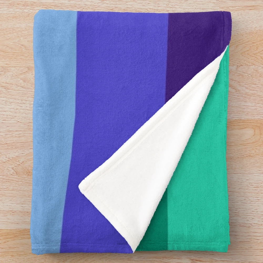 Vibrant MLM gay pride plush blanket with the LGBTQ+ pride flag design