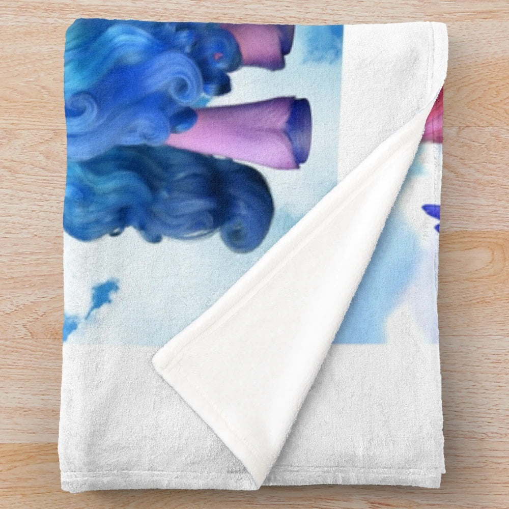 Colorful My Little Pony inspired plush blanket featuring the new generation characters