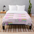 Nyan cat plush blanket with rainbow and space design