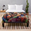 Pez candy inspired colorful plush blanket