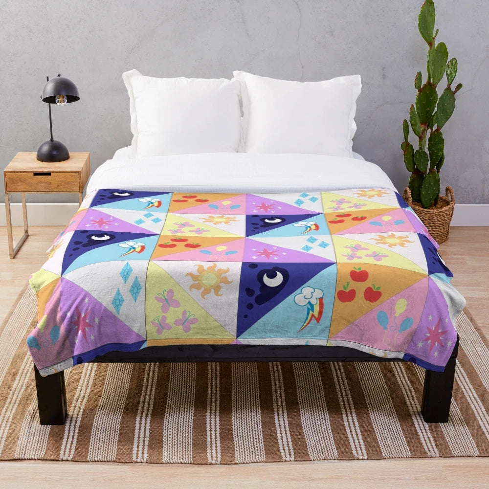 Plush blanket with cutie marks from the popular cartoon My Little Pony