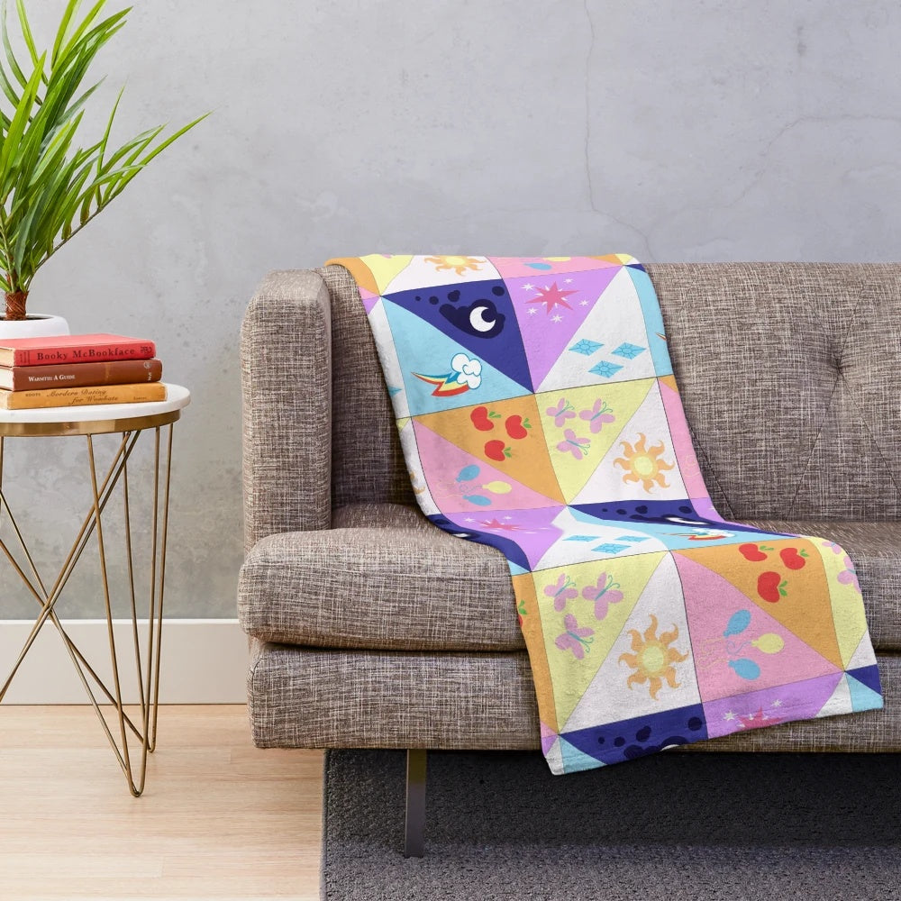 Plush blanket with cutie marks from the popular cartoon My Little Pony