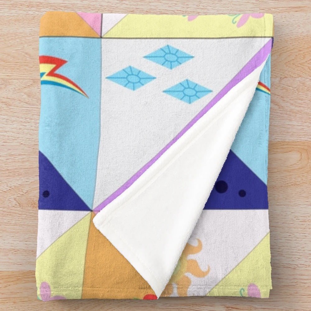 Plush blanket with cutie marks from the popular cartoon My Little Pony