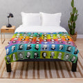 Colorful plush blanket with portraits of famous composers like Mozart, Beethoven, and Brahms