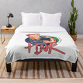 P!nk inspired plush blanket with colorful lettering