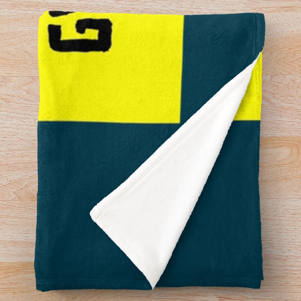 Colorful plush blanket featuring the Gogol Bordello band logo and design