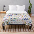 Colorful plush blanket featuring characters from the My Little Pony: Friendship is Magic series