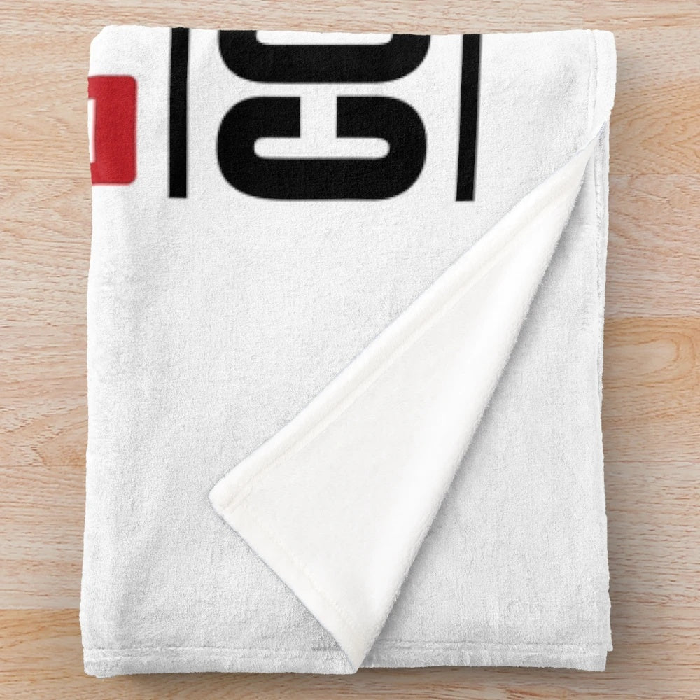 Funny lunch lady plush blanket with condiment pun design