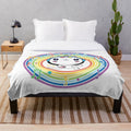 Colorful plush musical unicorn blanket