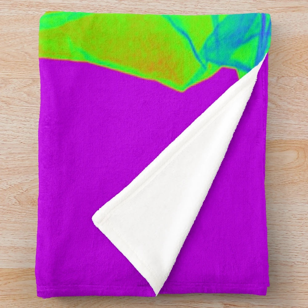 Wedding day pop art plush blanket with colorful, modern, and trendy design