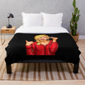 Colorful pop art woman fidgeter design plush blanket