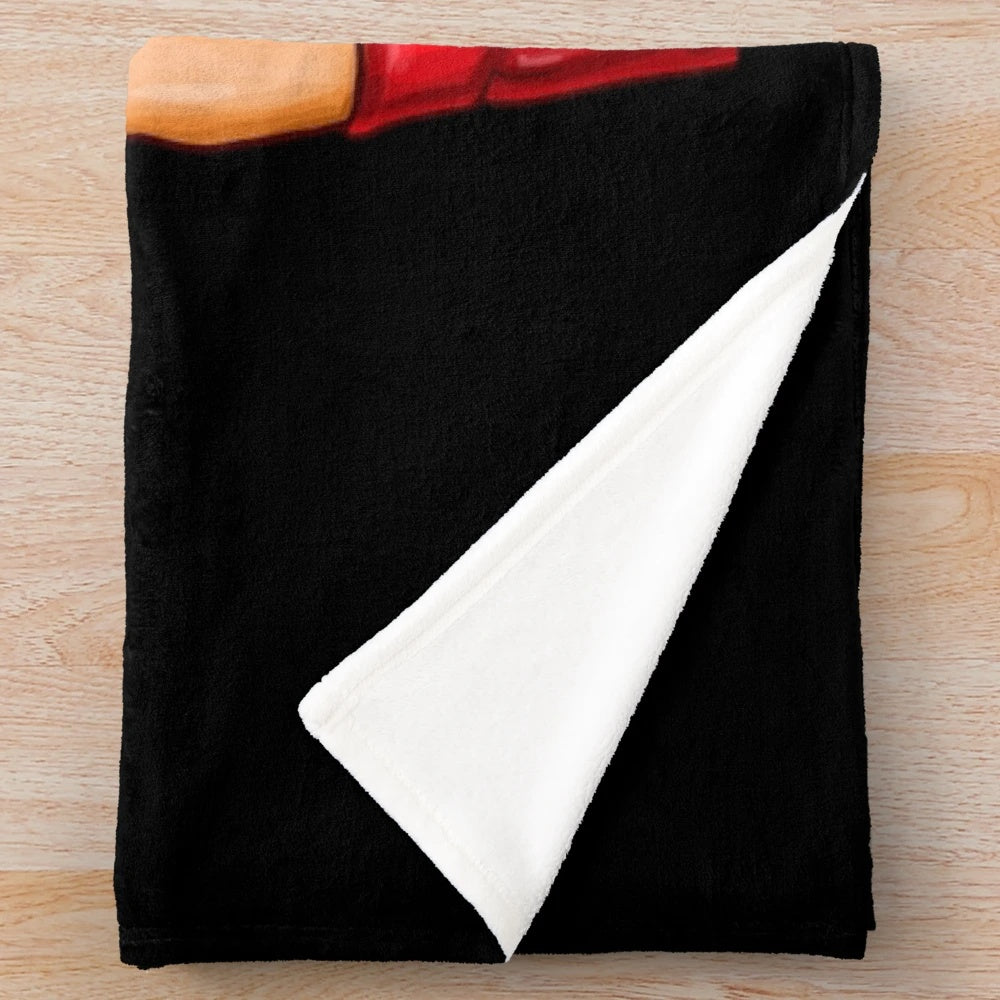 Colorful pop art woman fidgeter design plush blanket