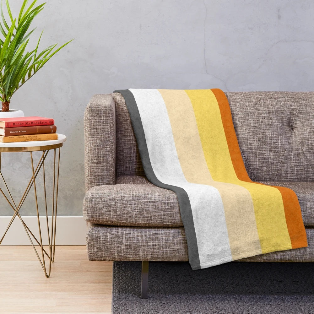 Soft and cozy plush blanket featuring a gay bear design against a pride flag background