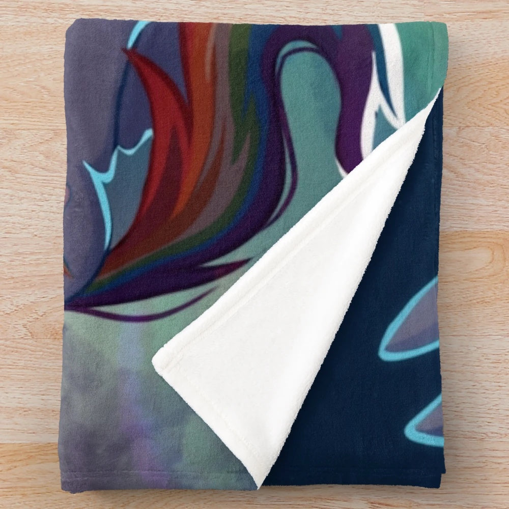 Colorful Rainbow Dash inspired plush blanket