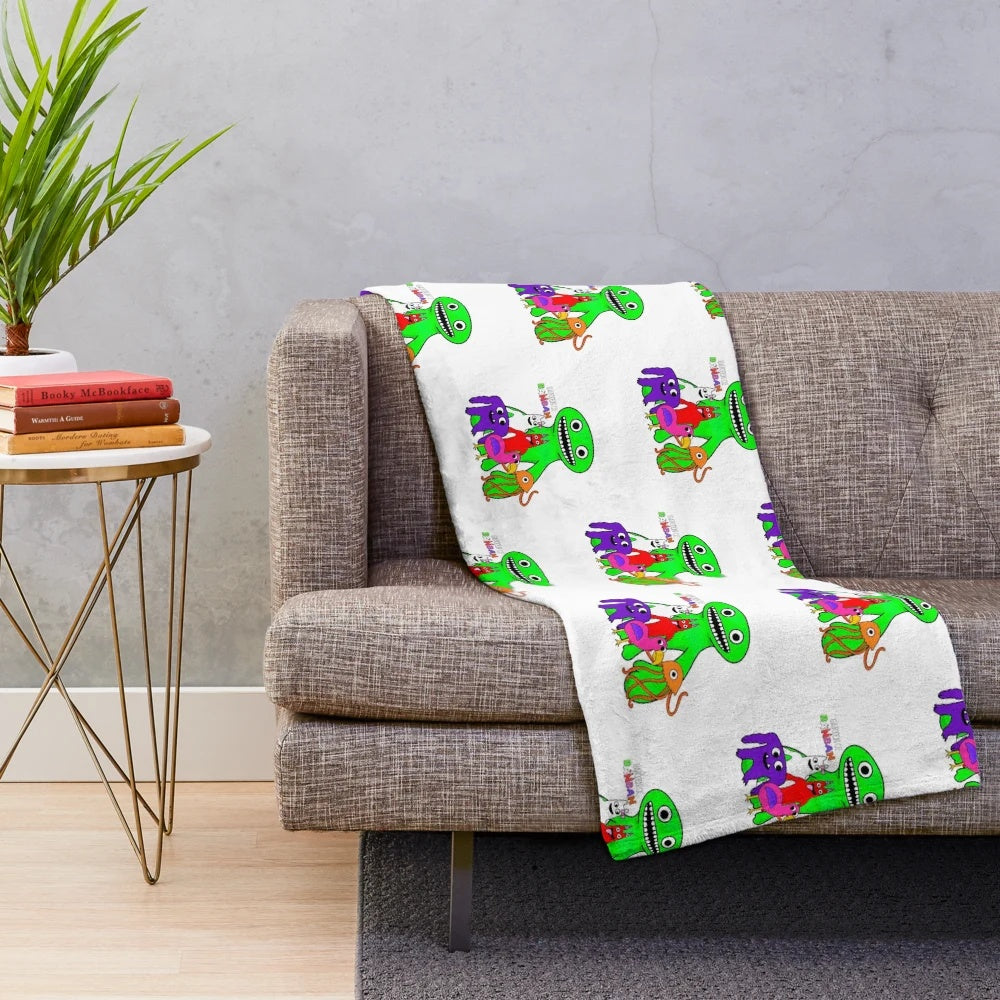 Soft and cozy plush blanket featuring the popular Roblox Rainbow Friends characters