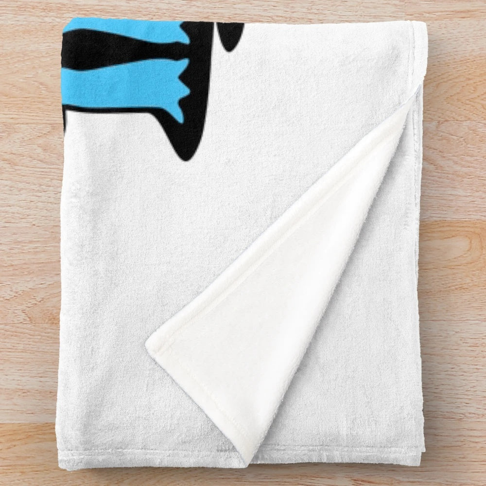 Colorful plush blanket featuring characters from the popular Roblox game Rainbow Friends