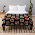 Colorful Rottweiler dog plush blanket