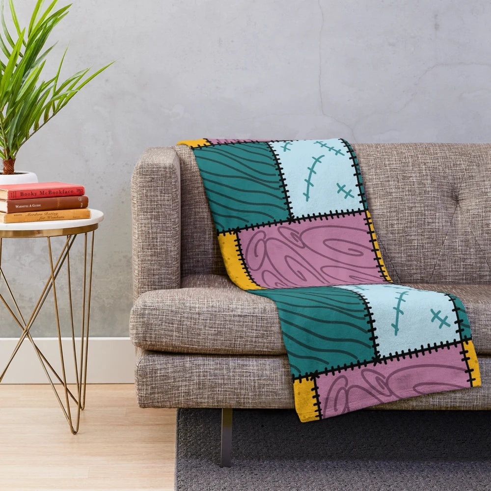 Colorful Sally Patchwork Plush Blanket