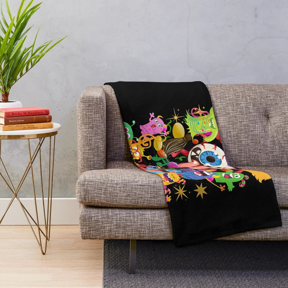 Cozy Plush Blanket Featuring Iconic My Singing Monsters Characters