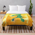 Spongebob Squarepants inspired colorful plush throw blanket