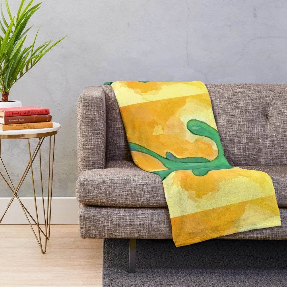 Spongebob Squarepants inspired colorful plush throw blanket