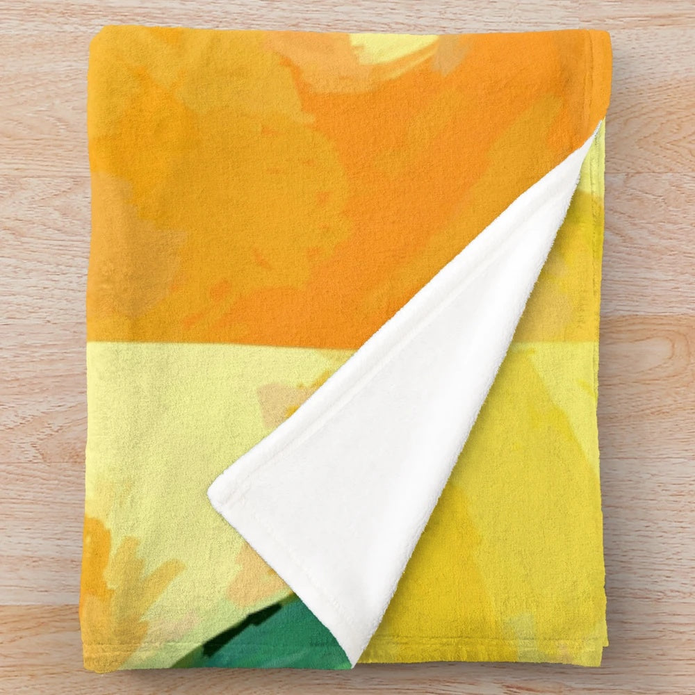 Spongebob Squarepants inspired colorful plush throw blanket