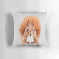 Vibrant, whimsical pillow featuring a colorful squirrel design, perfect for children's spaces.