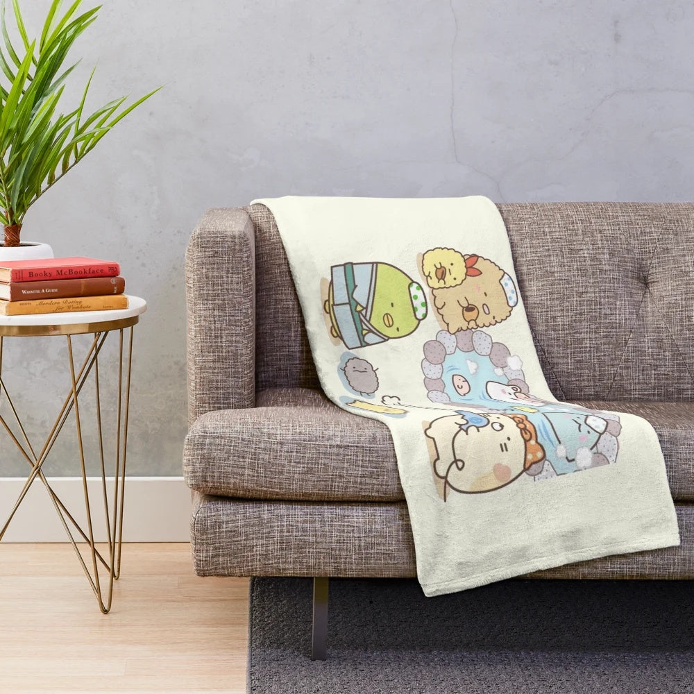 Sumikko Gurashi inspired colorful plush blanket